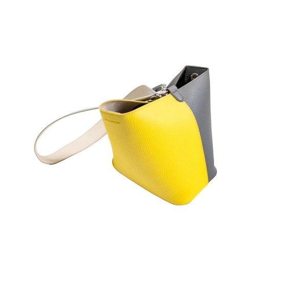 Find Kapoor Yellow Gray Pingo Bag 20 Artificial Leather Shoulder Tote Strap - Picture 13 of 16